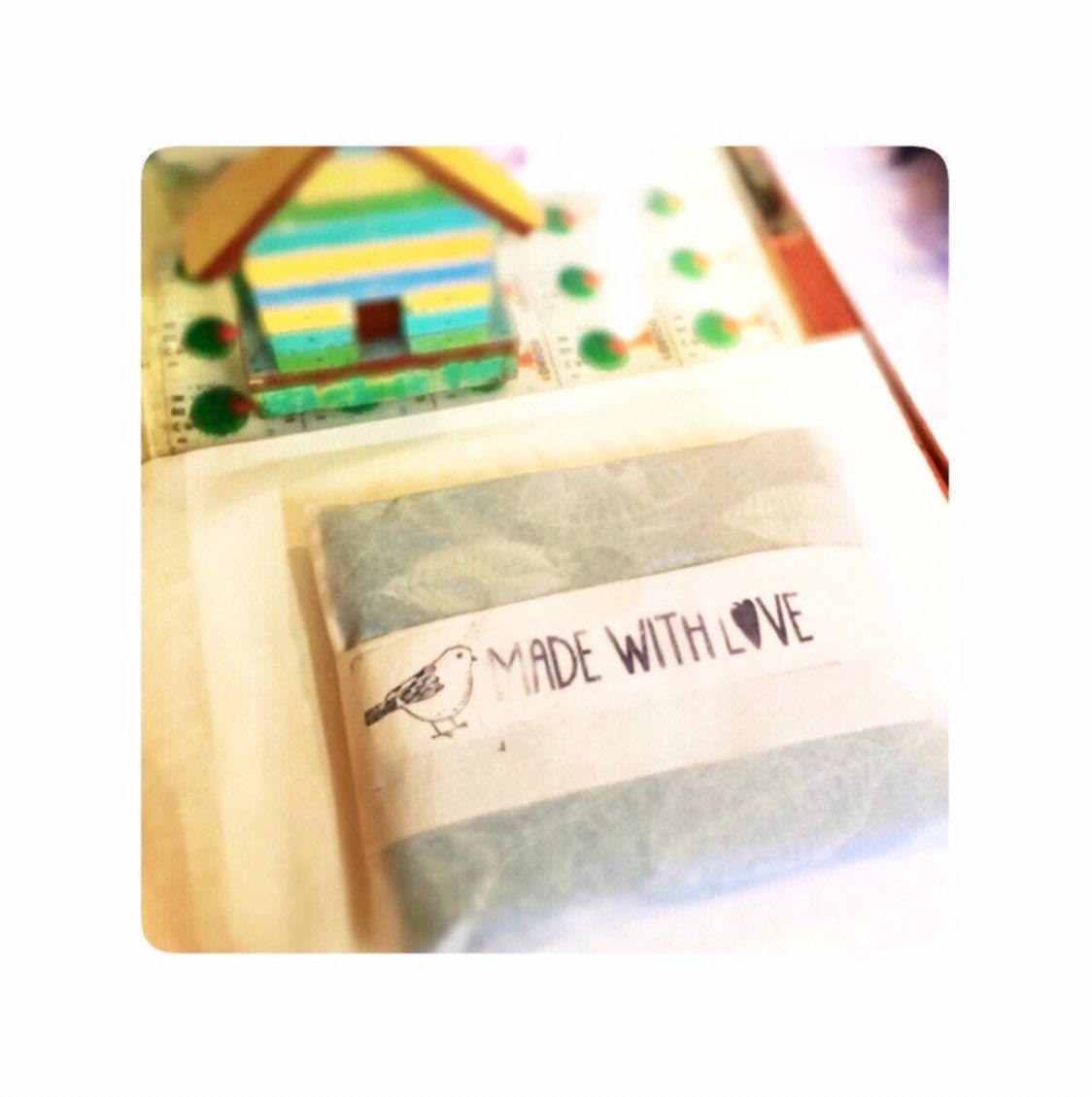 Bright Pink Cotton Scarf with Penguins and Grey Trim