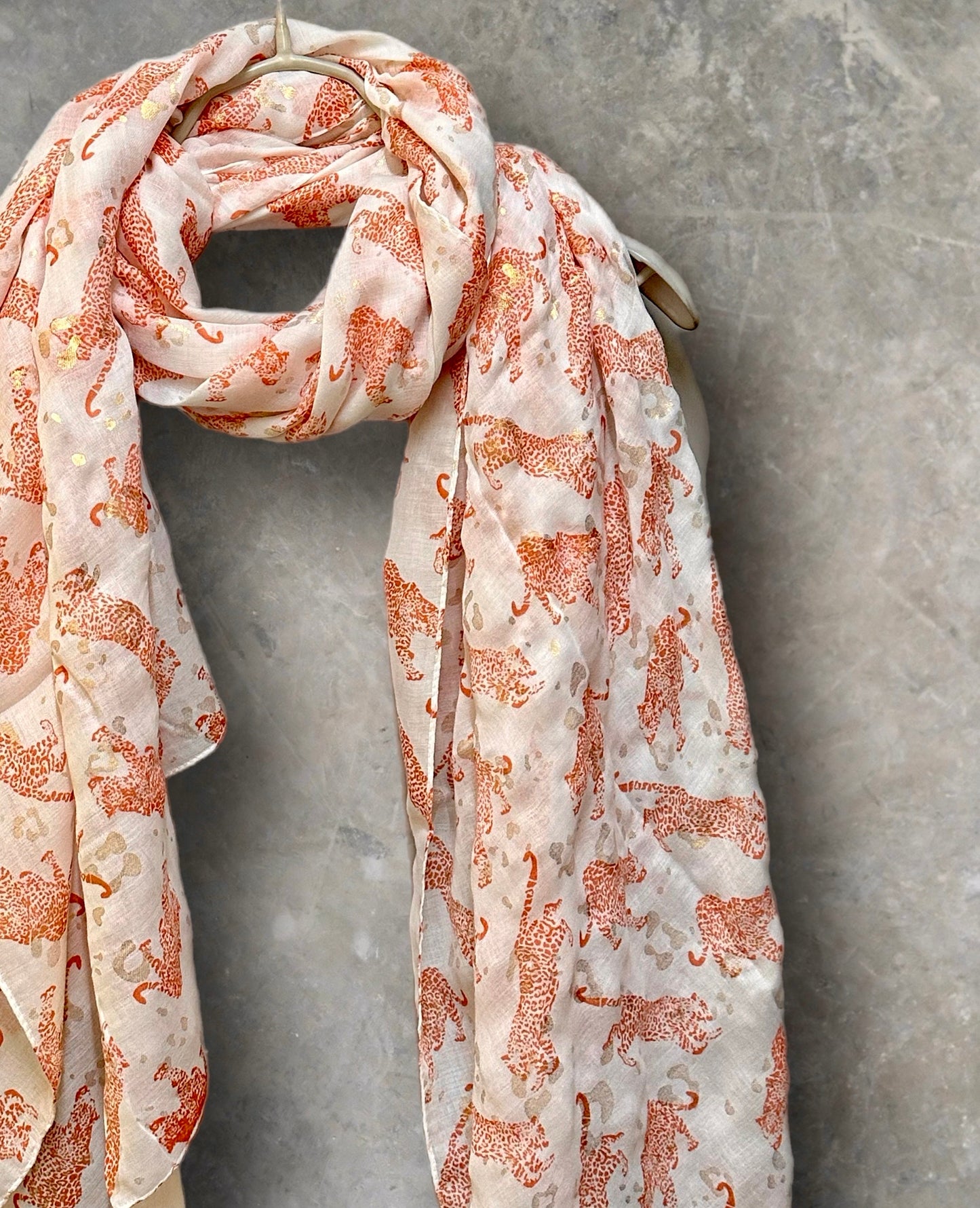 Light Pink classic leopards print off white scarf for women,perfect for any season and great gifts for her,mother,birthday and Christmas