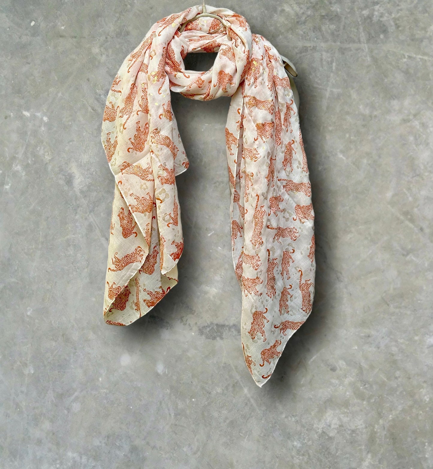 Light Pink classic leopards print off white scarf for women,perfect for any season and great gifts for her,mother,birthday and Christmas