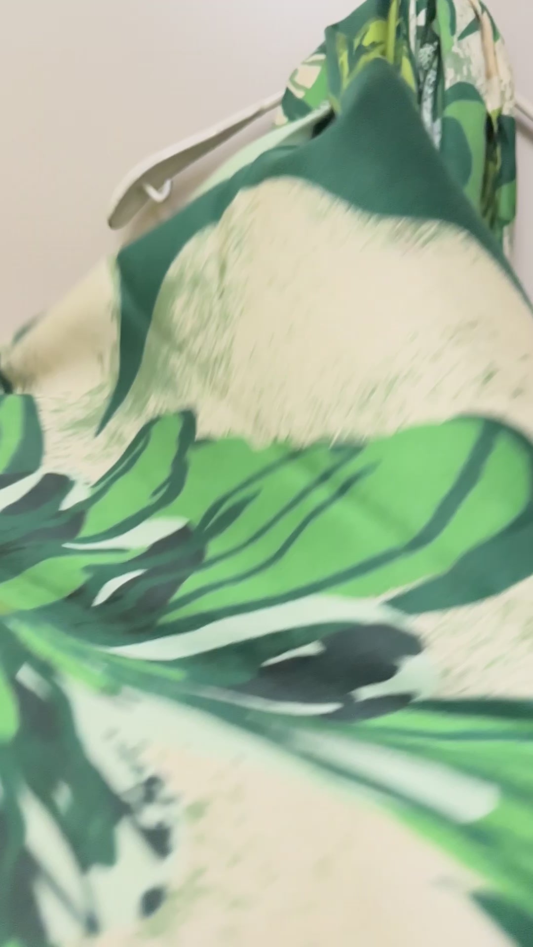 Vintage Inspired Green Floral Scarf