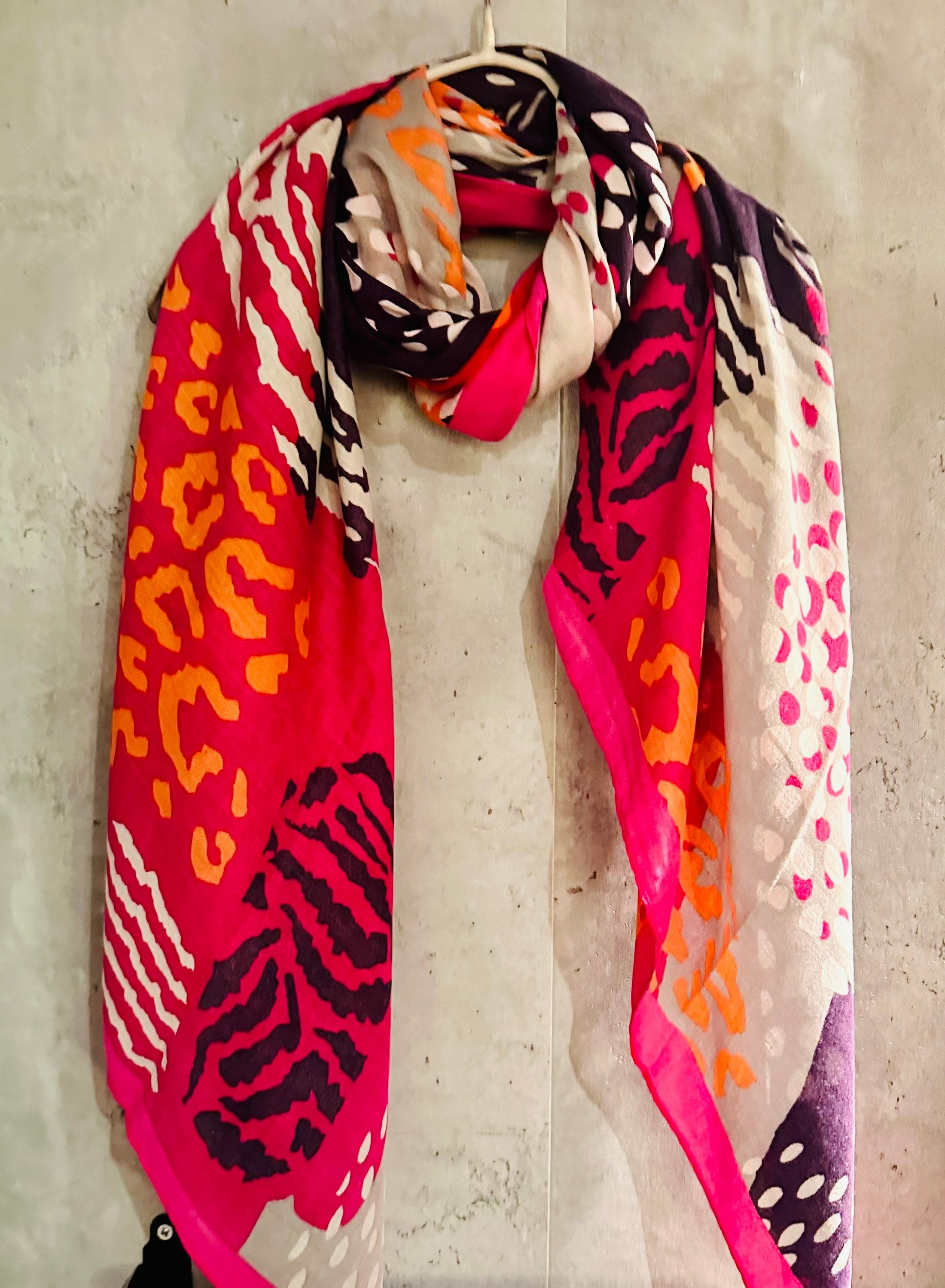 ECO Friendly African Animals Skin Texture Organic Cotton Blend Scarf