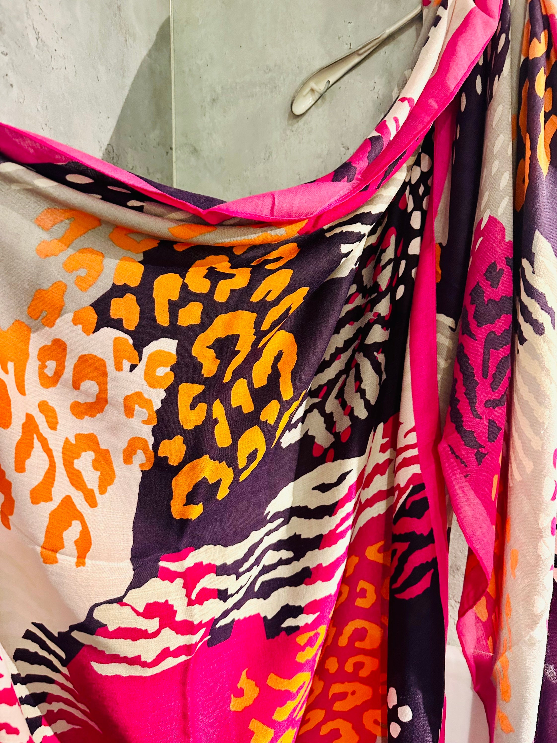 ECO Friendly African Animals Skin Texture Organic Cotton Blend Scarf