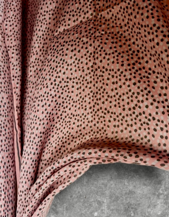 Pink Small Polka Dot Cotton Scarf for Women,Soft Lightweight Summer Shawl