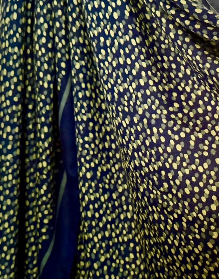 Navy Blue Polka Dot Cotton Scarf for Women,Lightweight Long Wrap Shawl