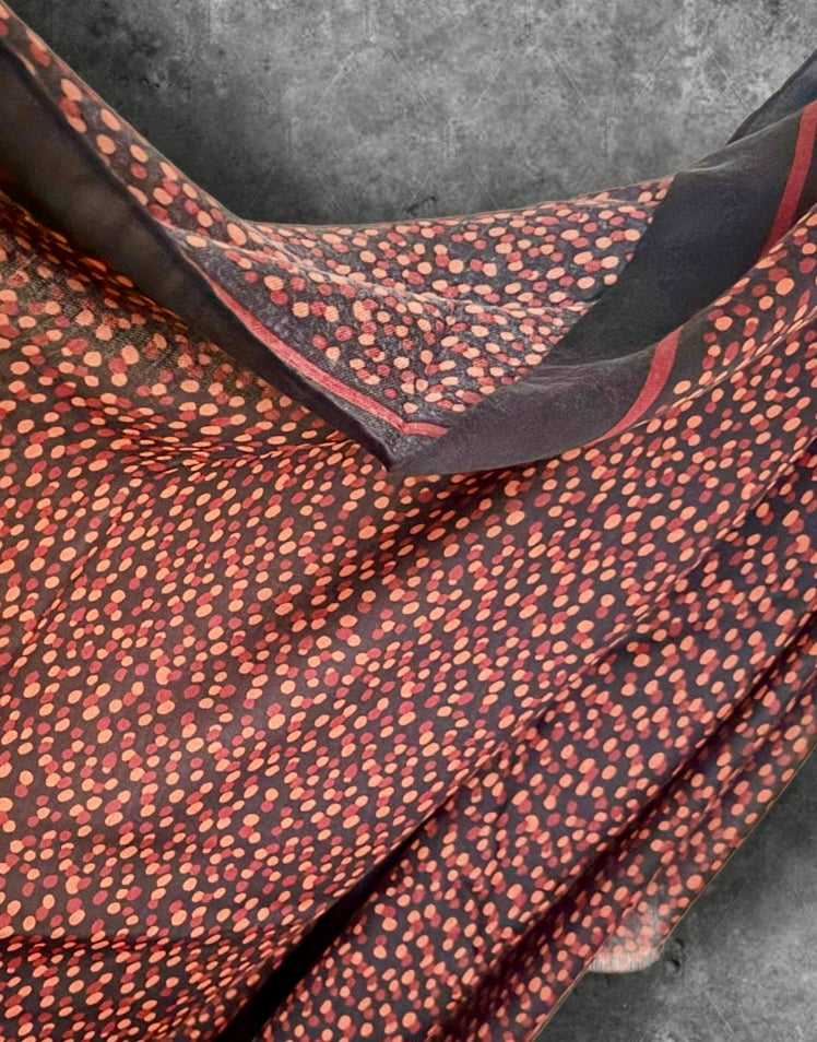 Red Black Polka Dot Cotton Scarf,Elegant Lightweight Shawl Wrap for Women