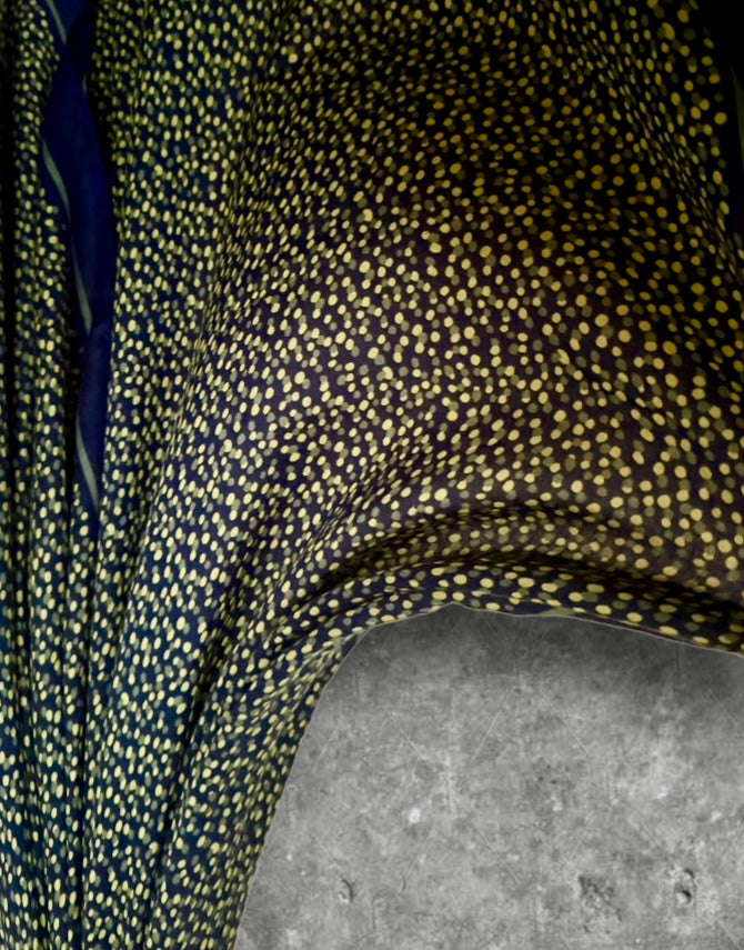 Navy Blue Polka Dot Cotton Scarf for Women,Lightweight Long Wrap Shawl
