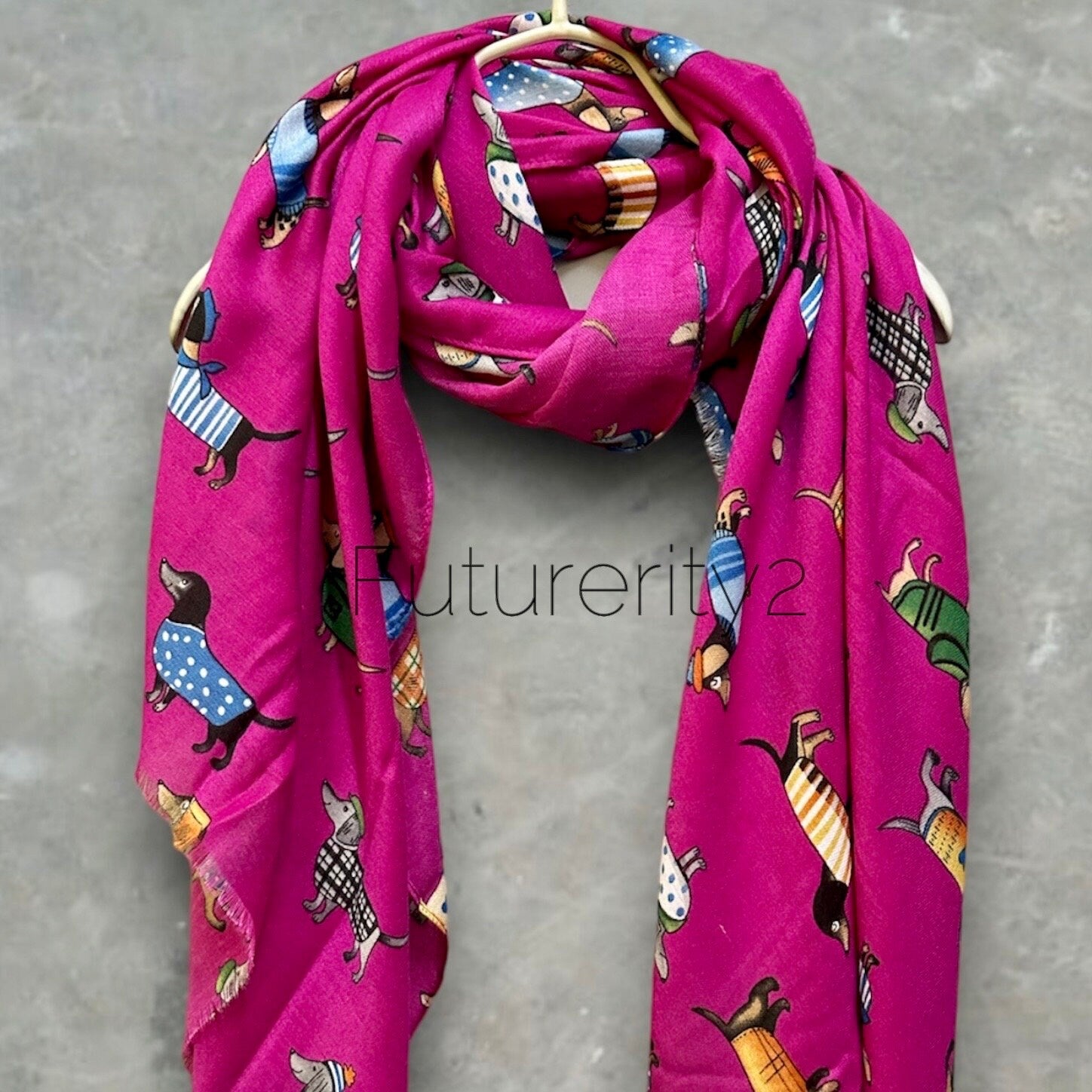 Dachshund Dog Pink Scarf – A Delightful Gift for Mom and Her All Year Round