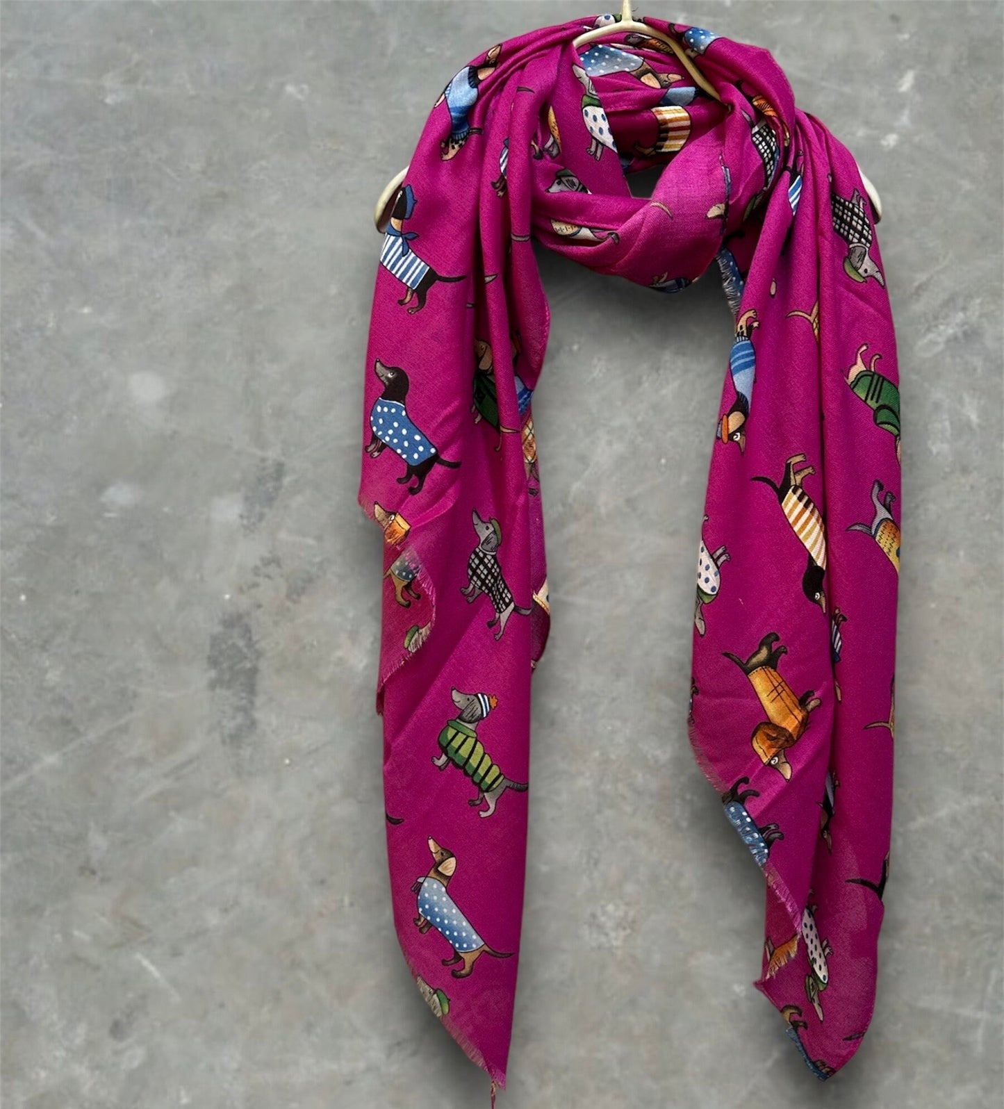 Dachshund Dog Pink Scarf – A Delightful Gift for Mom and Her All Year Round