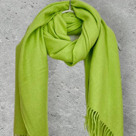 Luxury Apple Green Cashmere Scarf,Perfect for Winter,An Ideal Gift for Her for Birthdays,Mothers Day,Holidays or Any Special Occasions