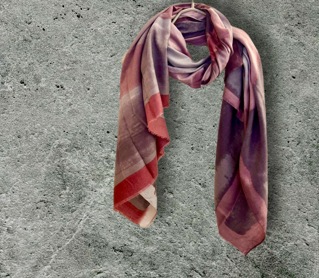 Purple-Pink Watercolor Brushstroke Scarf,All-Season Accessory, Perfect for Any Occasion,Great Gifts for Her,Birthday,Mom or Christmas