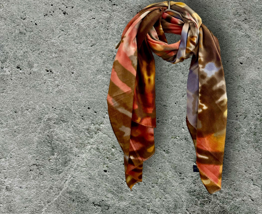 Brown Tie-Dye Scarf for Women,Perfect for Any Season or Occasion,Thoughtful Gift for Her,Mother, Birthdays or Christmas