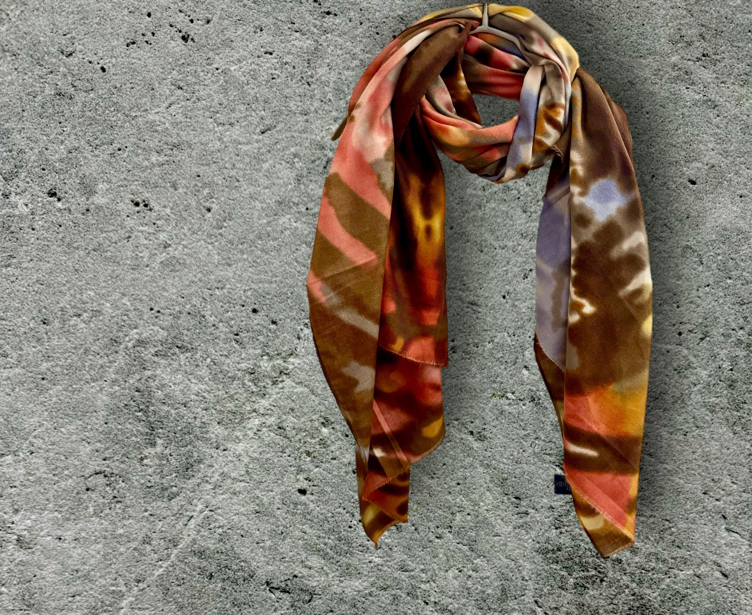 Brown Tie-Dye Scarf for Women,Perfect for Any Season or Occasion,Thoughtful Gift for Her,Mother, Birthdays or Christmas