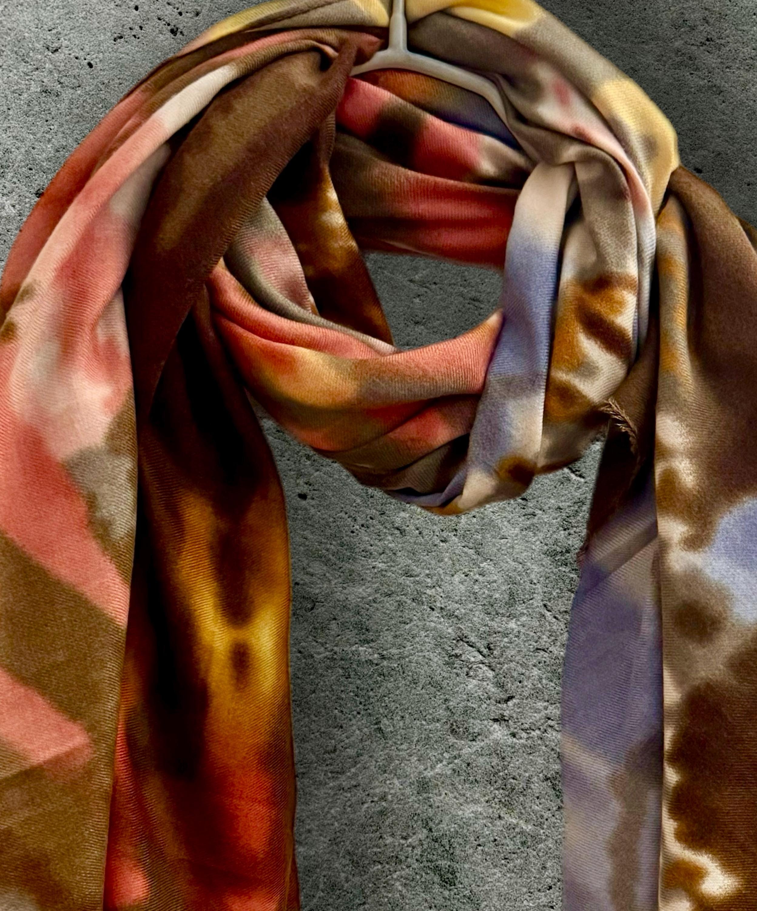 Brown Tie-Dye Scarf for Women,Perfect for Any Season or Occasion,Thoughtful Gift for Her,Mother, Birthdays or Christmas