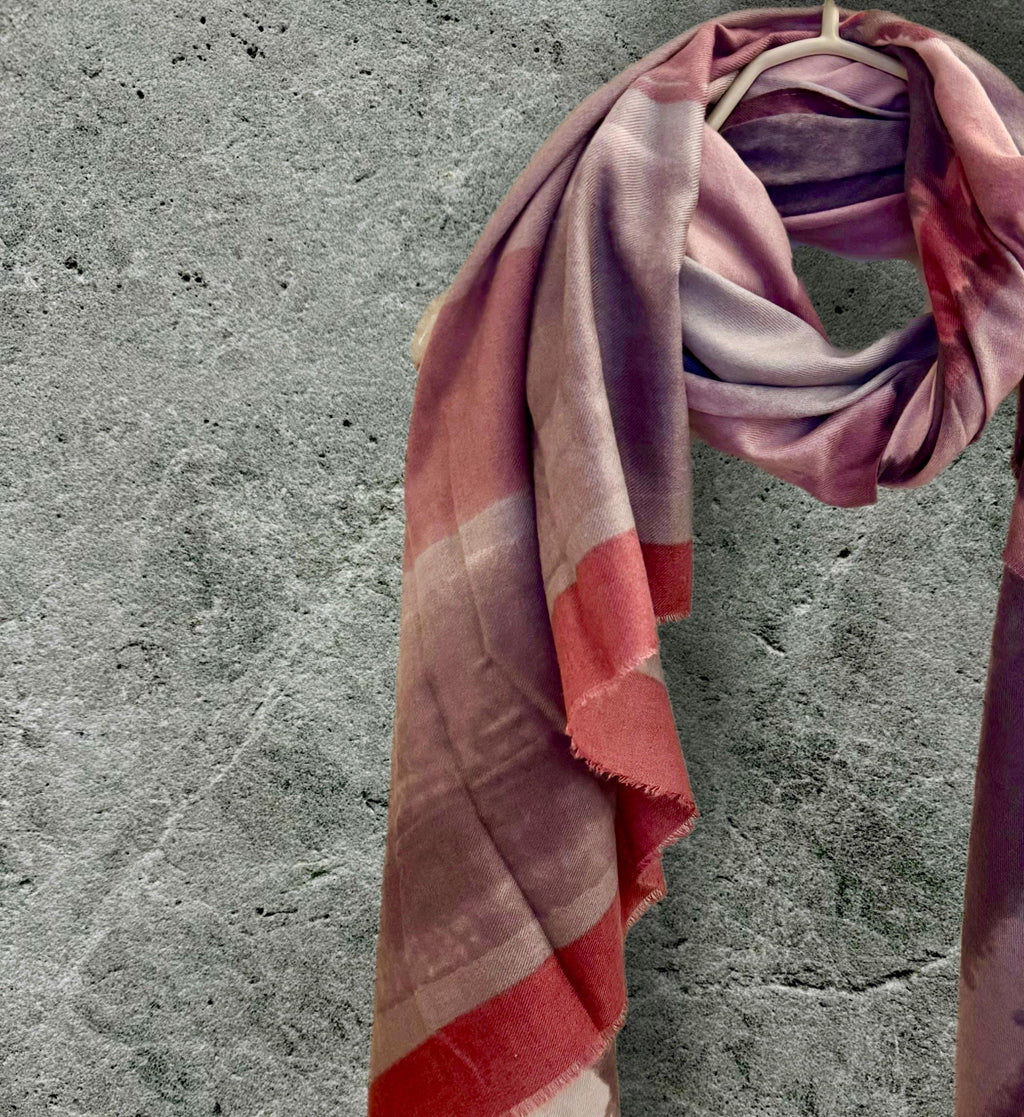 Purple-Pink Watercolor Brushstroke Scarf,All-Season Accessory, Perfect for Any Occasion,Great Gifts for Her,Birthday,Mom or Christmas