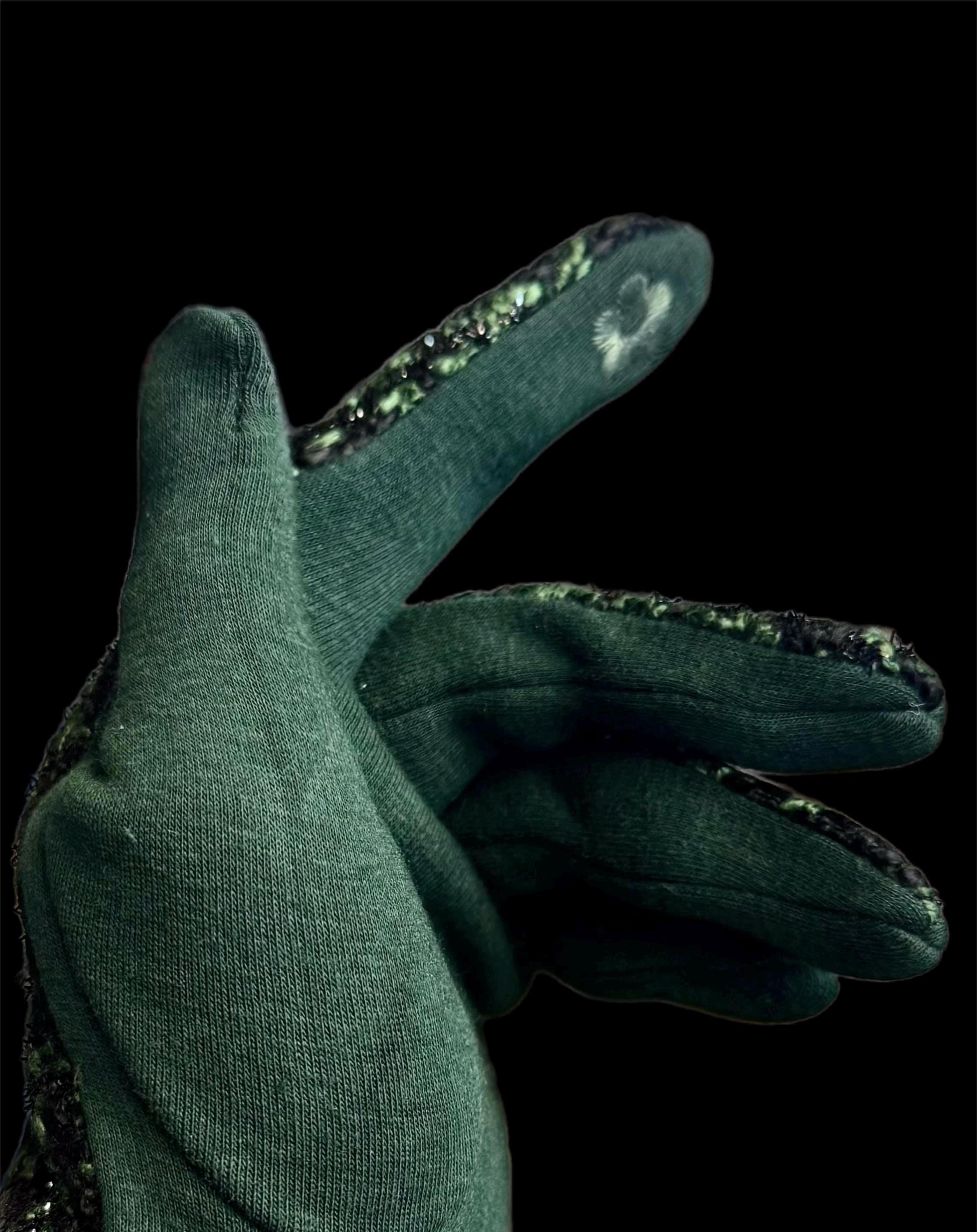 Green Faux Suede Glove with Tweed Pattern for Women,Ideal for Winter Season,A Thoughtful Gifts for Her,Mom,Birthday or Christmas