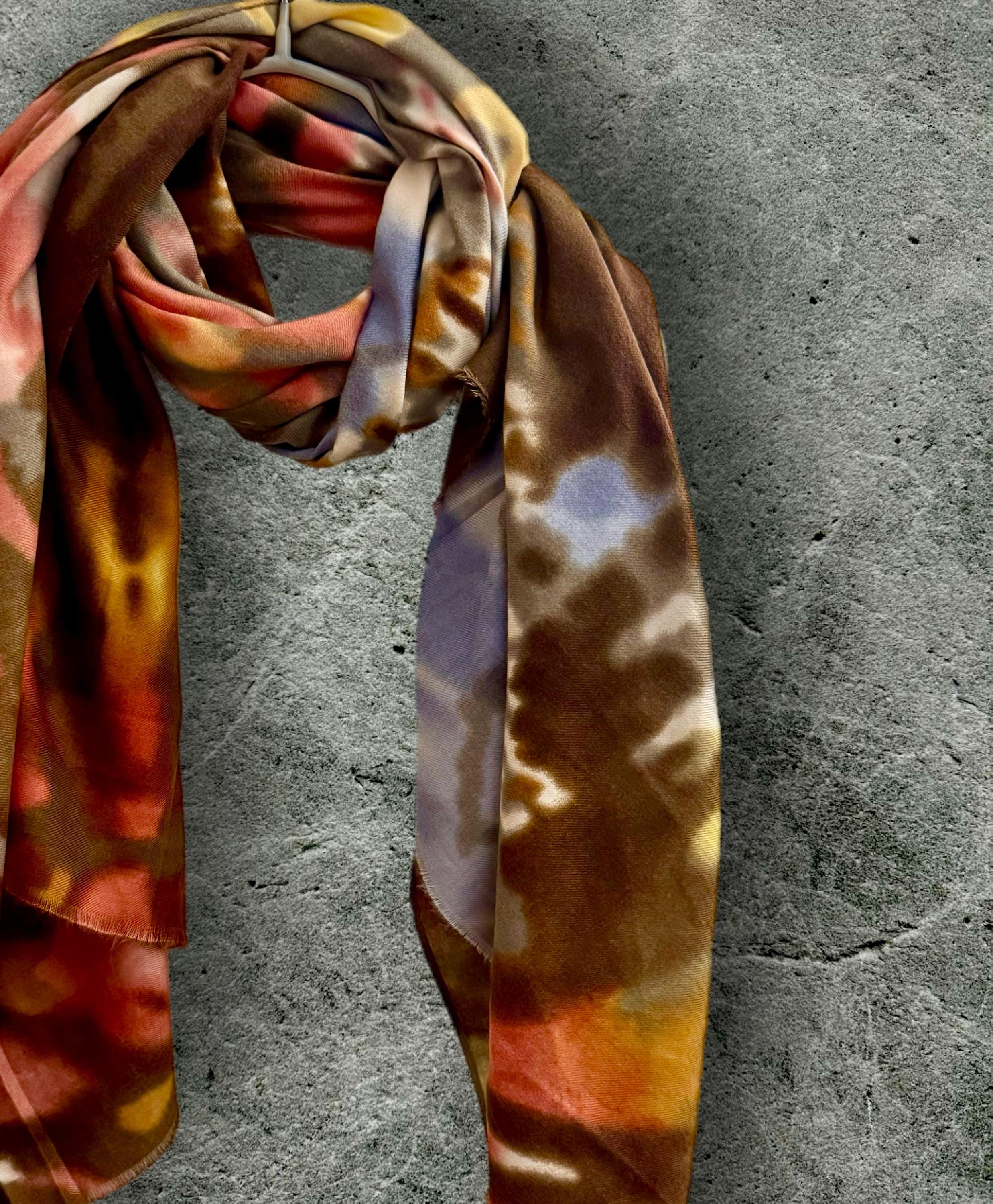 Brown Tie-Dye Scarf for Women,Perfect for Any Season or Occasion,Thoughtful Gift for Her,Mother, Birthdays or Christmas