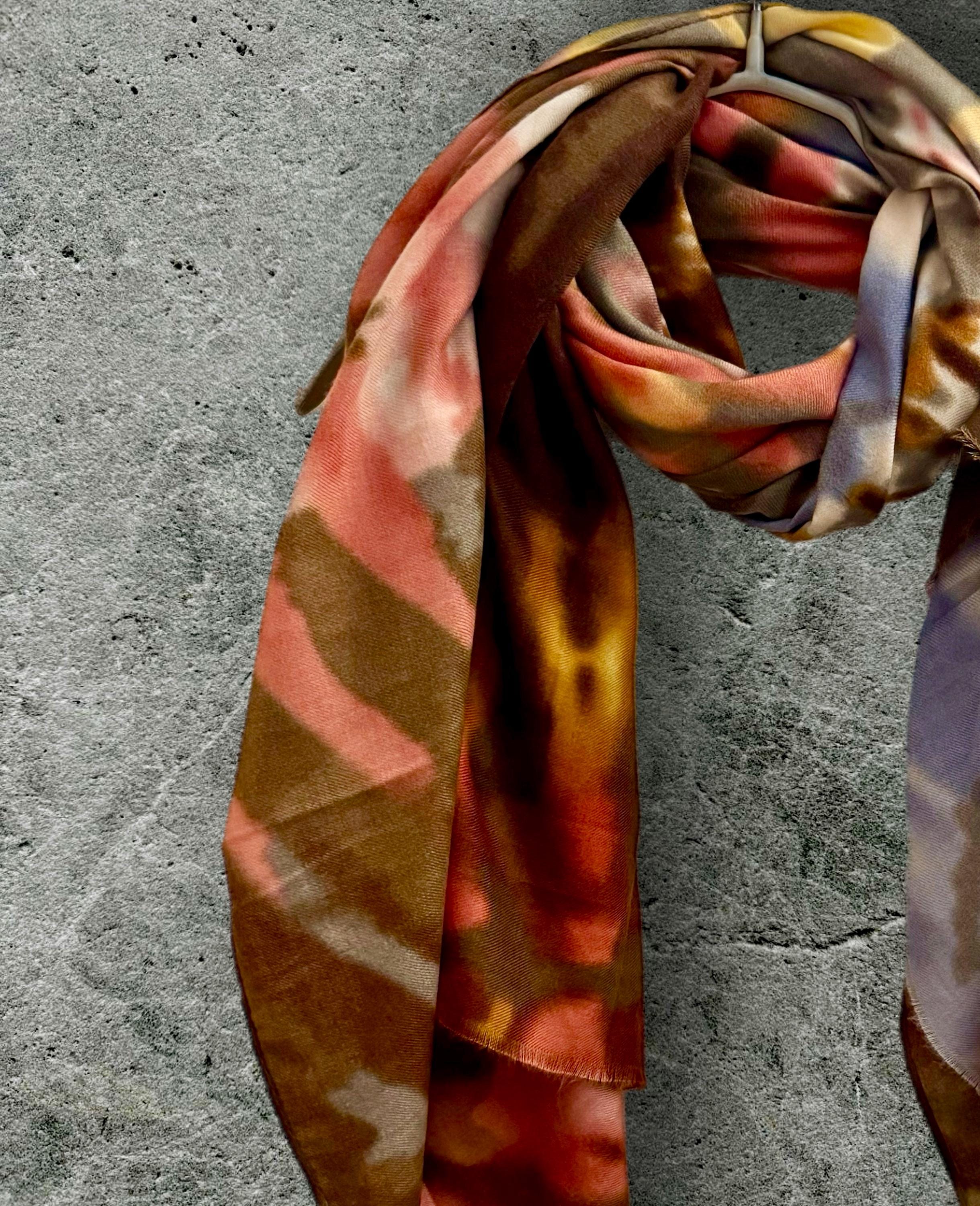 Brown Tie-Dye Scarf for Women,Perfect for Any Season or Occasion,Thoughtful Gift for Her,Mother, Birthdays or Christmas