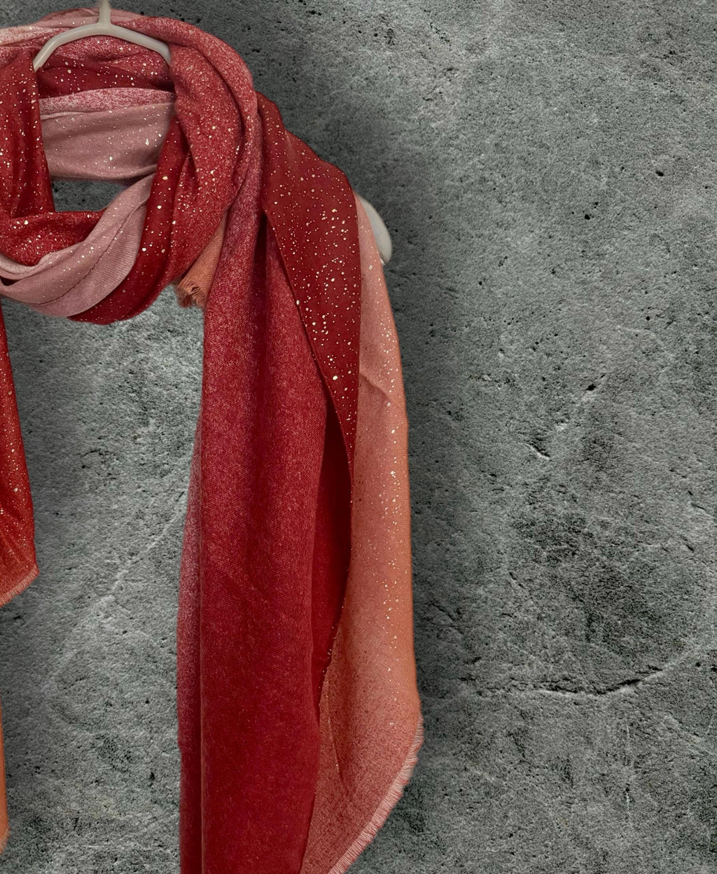 Red Gradient Shimmering Scarf,Elegant Accessory for Parties,Weddings and Celebrations,Great Gifts for Her Birthday or Christmas