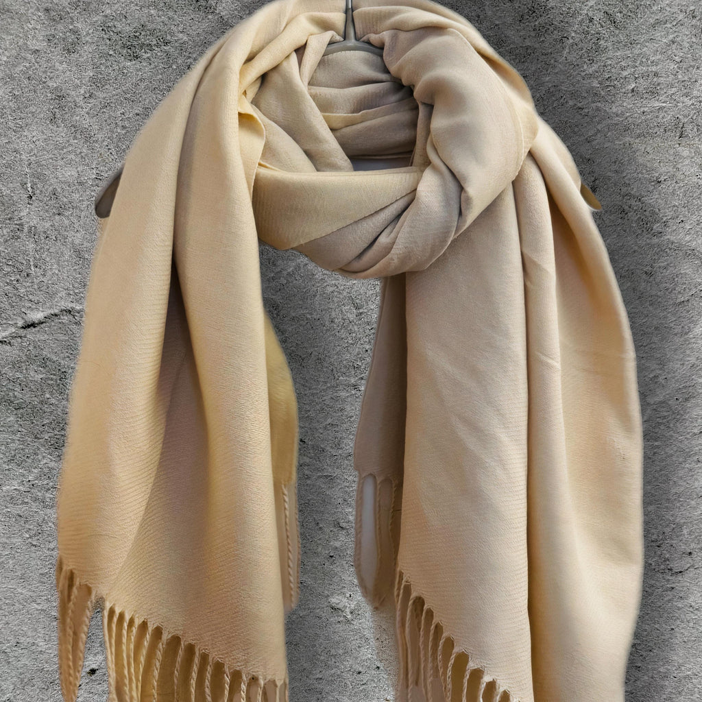 Light Blue & Beige Winter Scarf for Women,Ultra Soft Double-Sided Shawl,Warm,Lightweight and Elegant Gift for Her