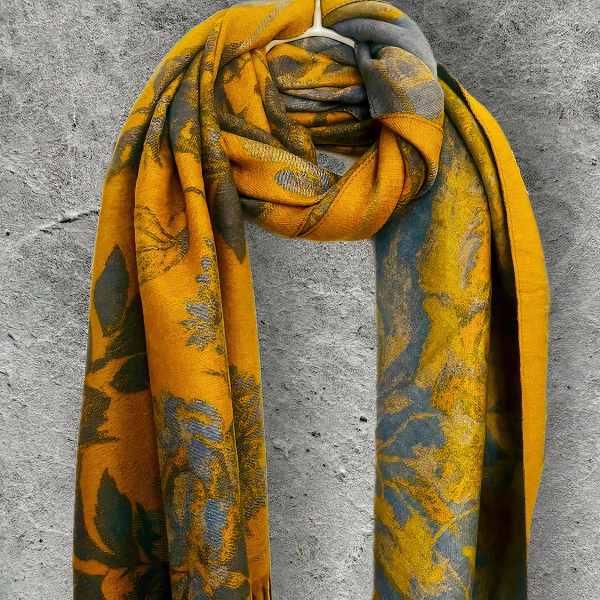 Black Ultra Soft Winter Scarf,Elegant Reversible Peonys Floral Shawl,Cozy Wrap for Women,Chic Warm Gift for Her