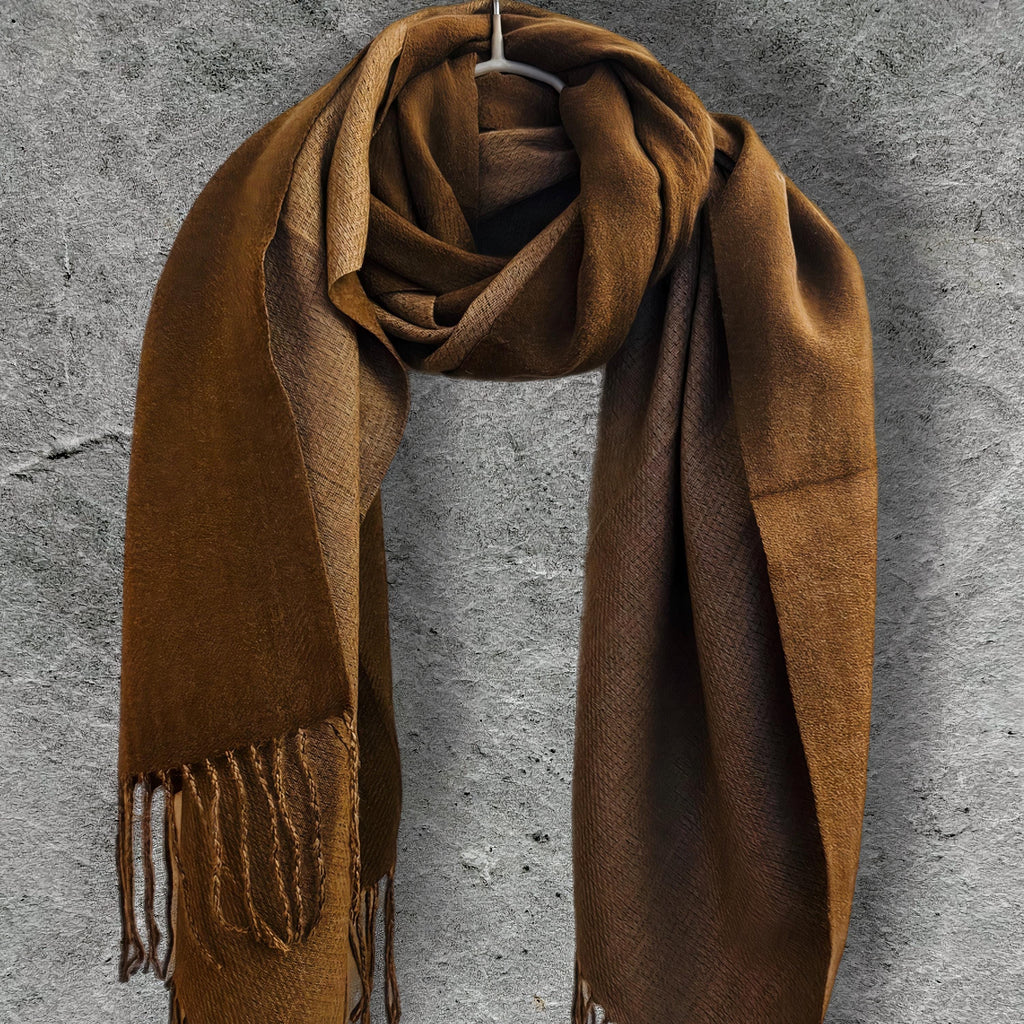 Light Blue & Beige Winter Scarf for Women,Ultra Soft Double-Sided Shawl,Warm,Lightweight and Elegant Gift for Her