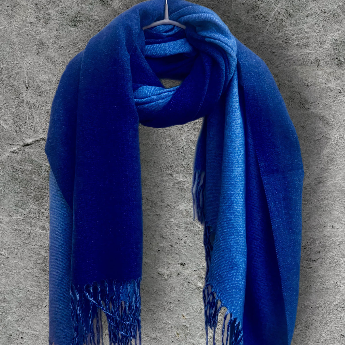 Light Blue & Beige Winter Scarf for Women,Ultra Soft Double-Sided Shawl,Warm,Lightweight and Elegant Gift for Her