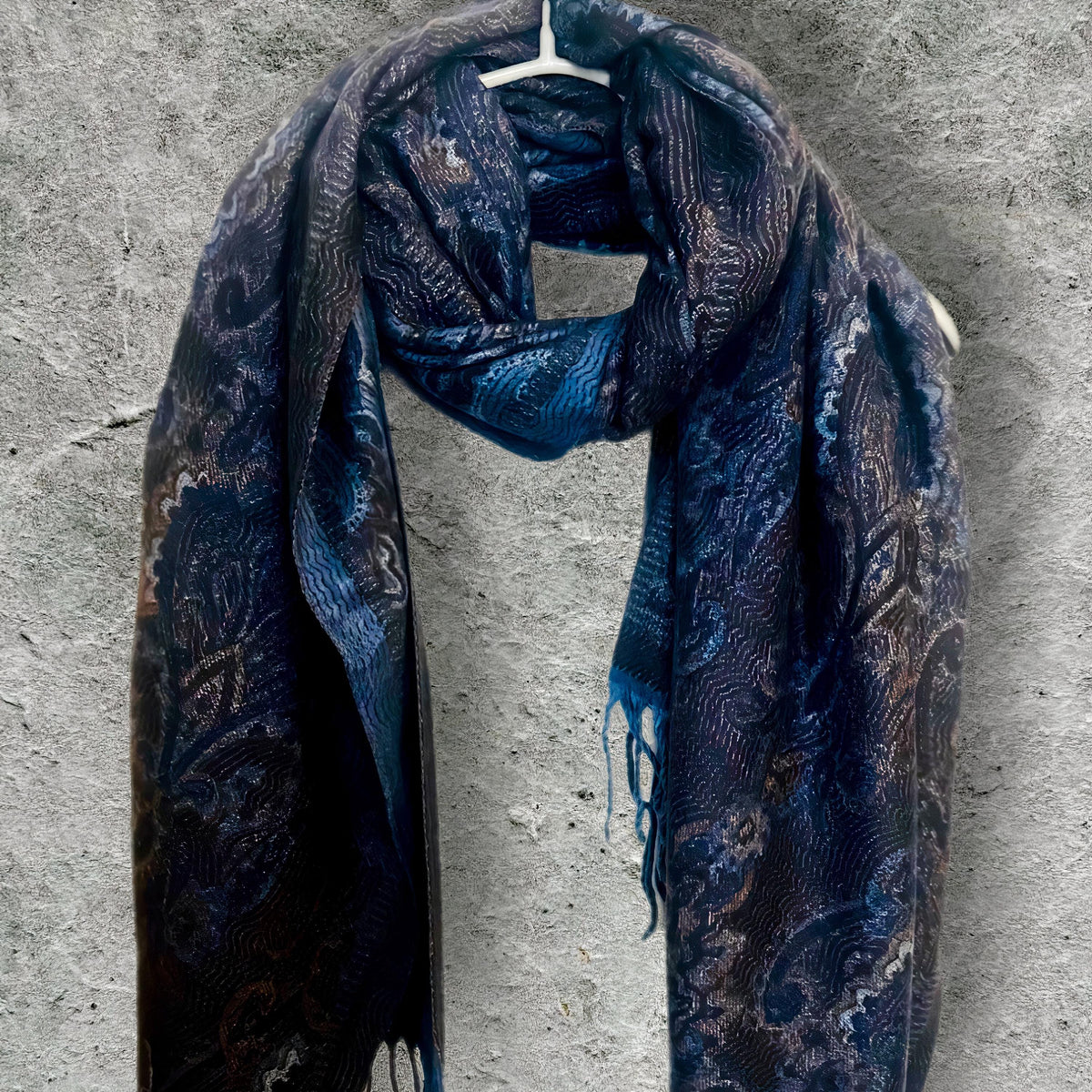 Reversible Mustard Yellow Winter Scarf for Women,Ultra Soft Shawl with Paisley Pattern,Cozy Warm Wrap,Stylish Gift for Her