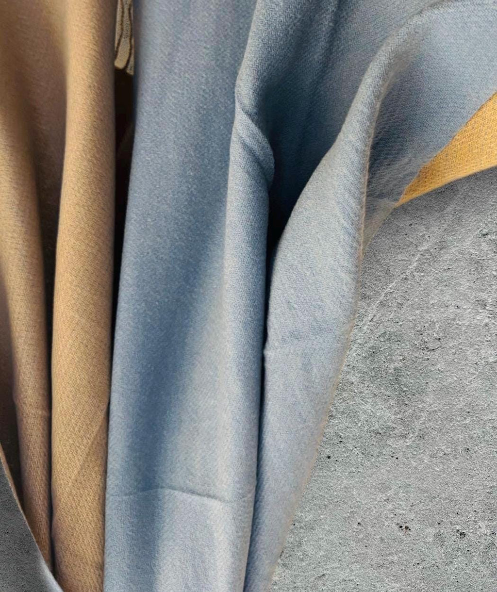 Light Blue & Beige Winter Scarf for Women,Ultra Soft Double-Sided Shawl,Warm,Lightweight and Elegant Gift for Her