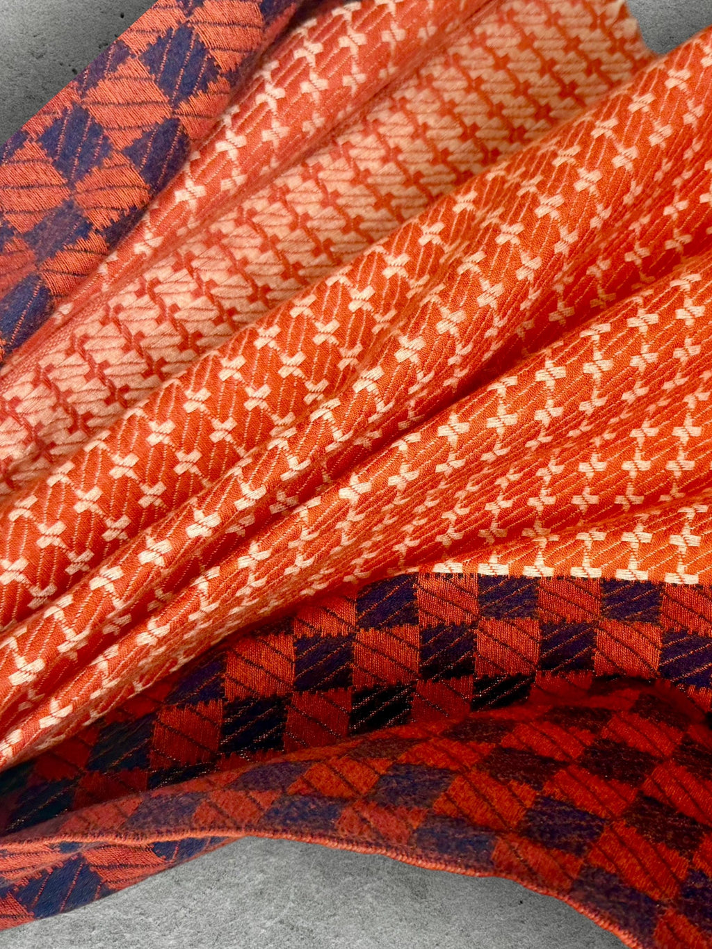 Burnt Orange Winter Scarf,Heritage Mosaic Wrap for Women,Ultra Soft Reversible Shawl,Warm Gift for Her