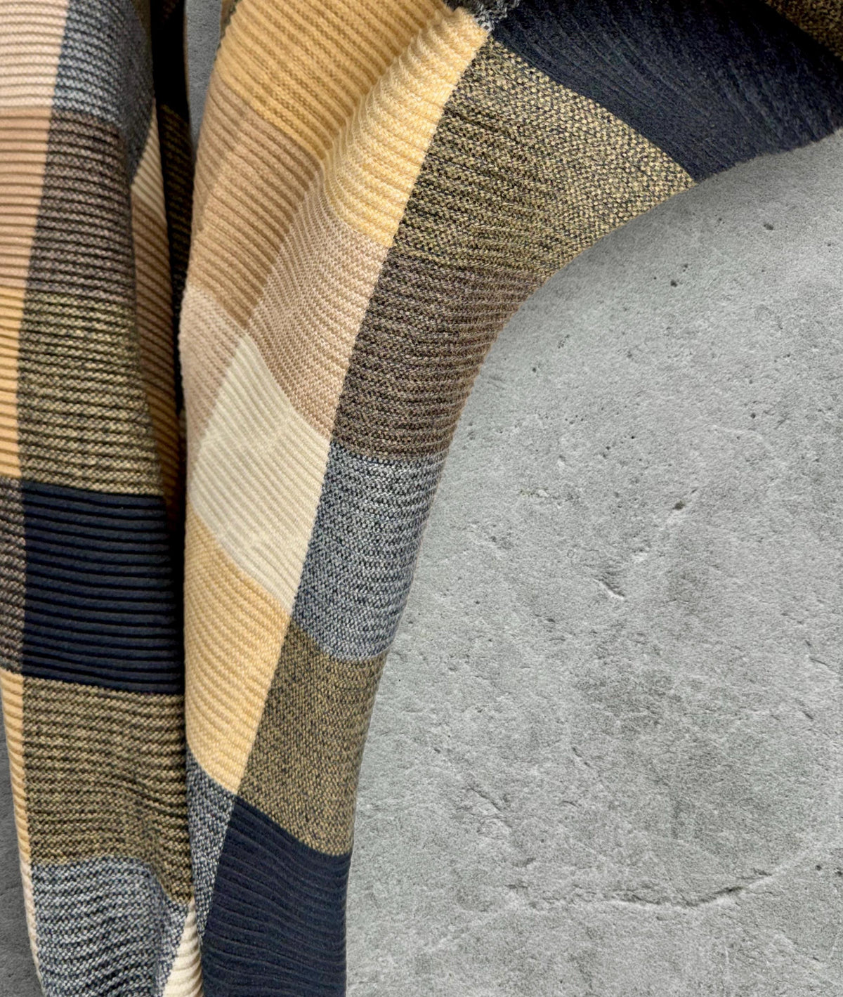 Geometric Camel Beige Black Cream Winter Scarf,Featuring Color Block Pattern,Ultra Soft Neutral Wrap for Women,Minimalist Warm Gift for Her