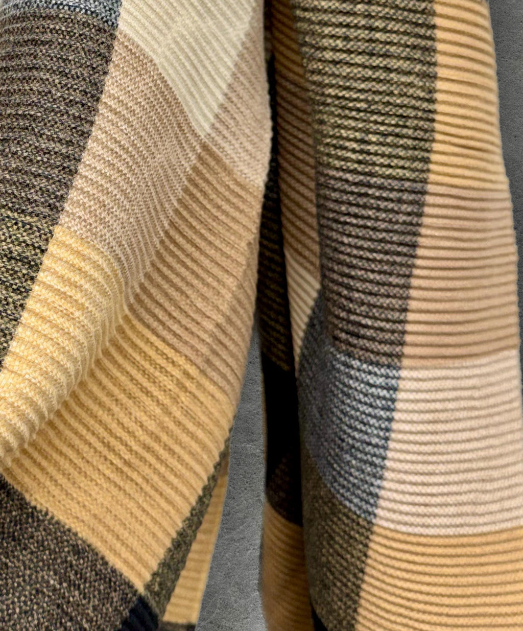 Geometric Camel Beige Black Cream Winter Scarf,Featuring Color Block Pattern,Ultra Soft Neutral Wrap for Women,Minimalist Warm Gift for Her