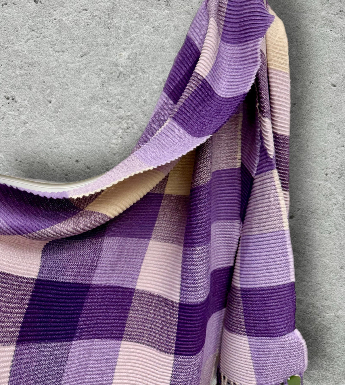 Plum Purple Lilac Winter Scarf for Women,Ultra Soft Geometric Colour Block Warm Wrap,Cosy Gift for Her