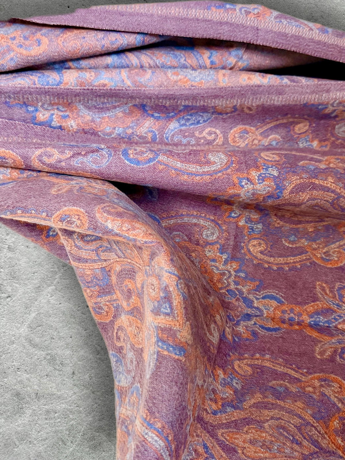 Purple Winter Scarf for Women,Reversible Paisley Scarf,Soft Warm Shawl Wrap,Luxury Cozy Winter Accessory,Christmas Gift for Her