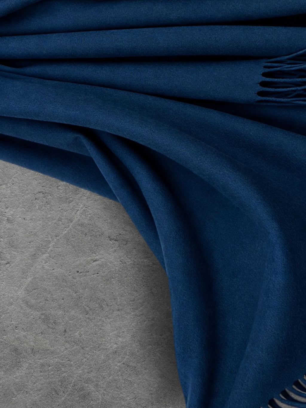 Navy Blue Winter Scarf, Classic Plain Shawl, Ultra Soft Unisex Wrap with Fringe, Warm Gifts for Him and Her