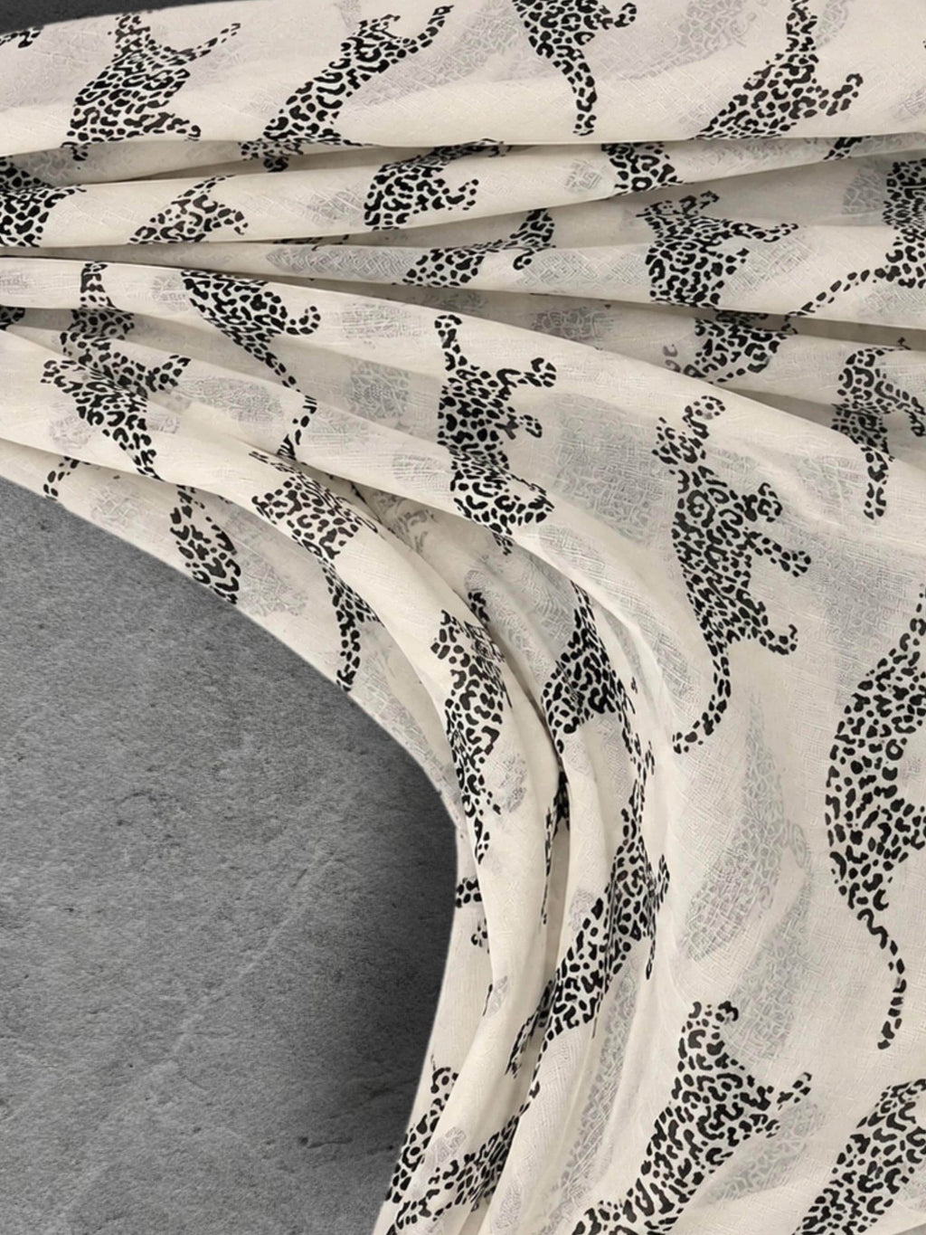 Ivory White Leopard Print Scarf, Lightweight Autumn Shawl, Animal Motif Wrap for Women, Thoughtful Gift for Her