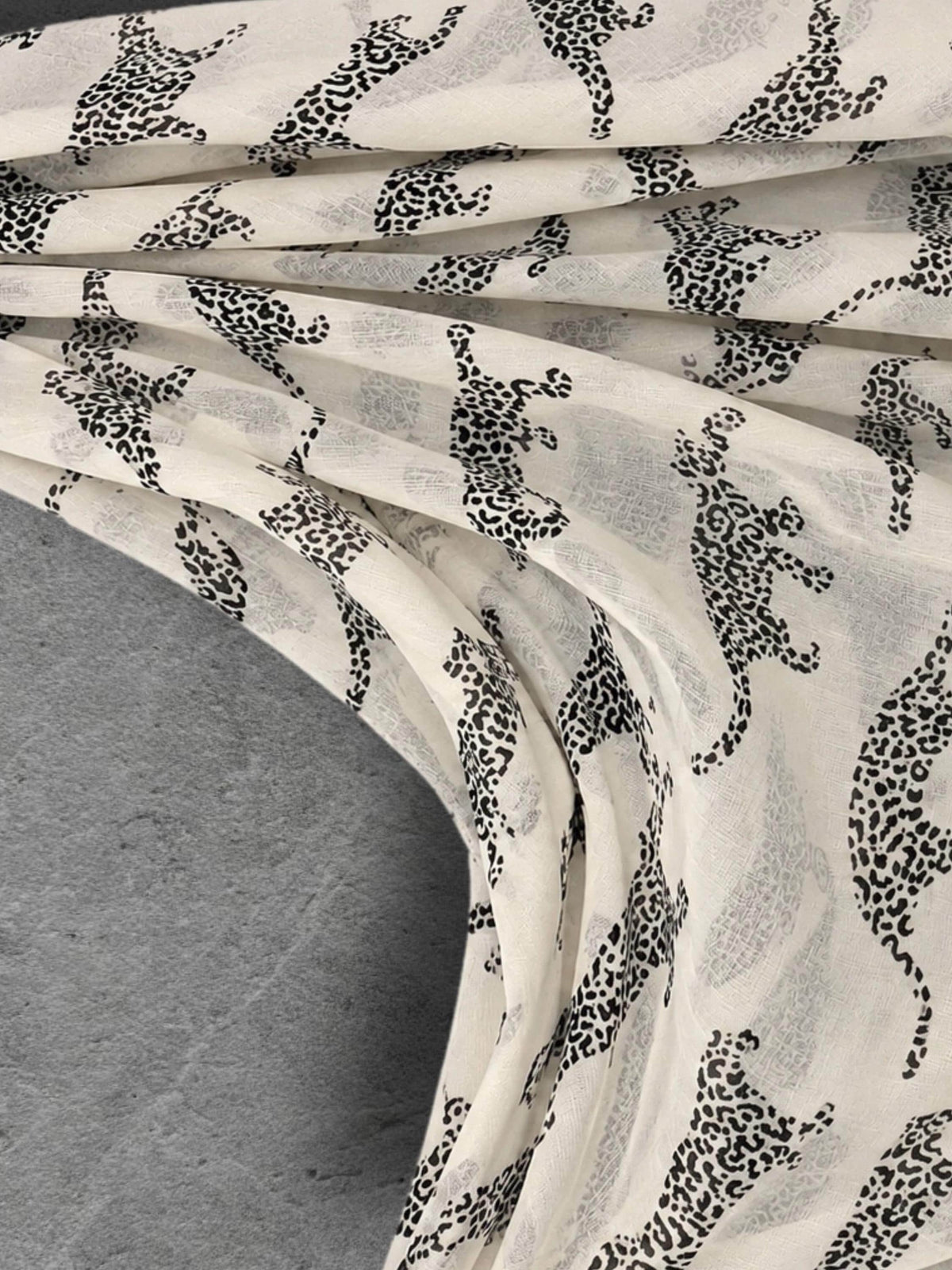 Ivory White Leopard Print Scarf, Lightweight Autumn Shawl, Animal Motif Wrap for Women, Thoughtful Gift for Her