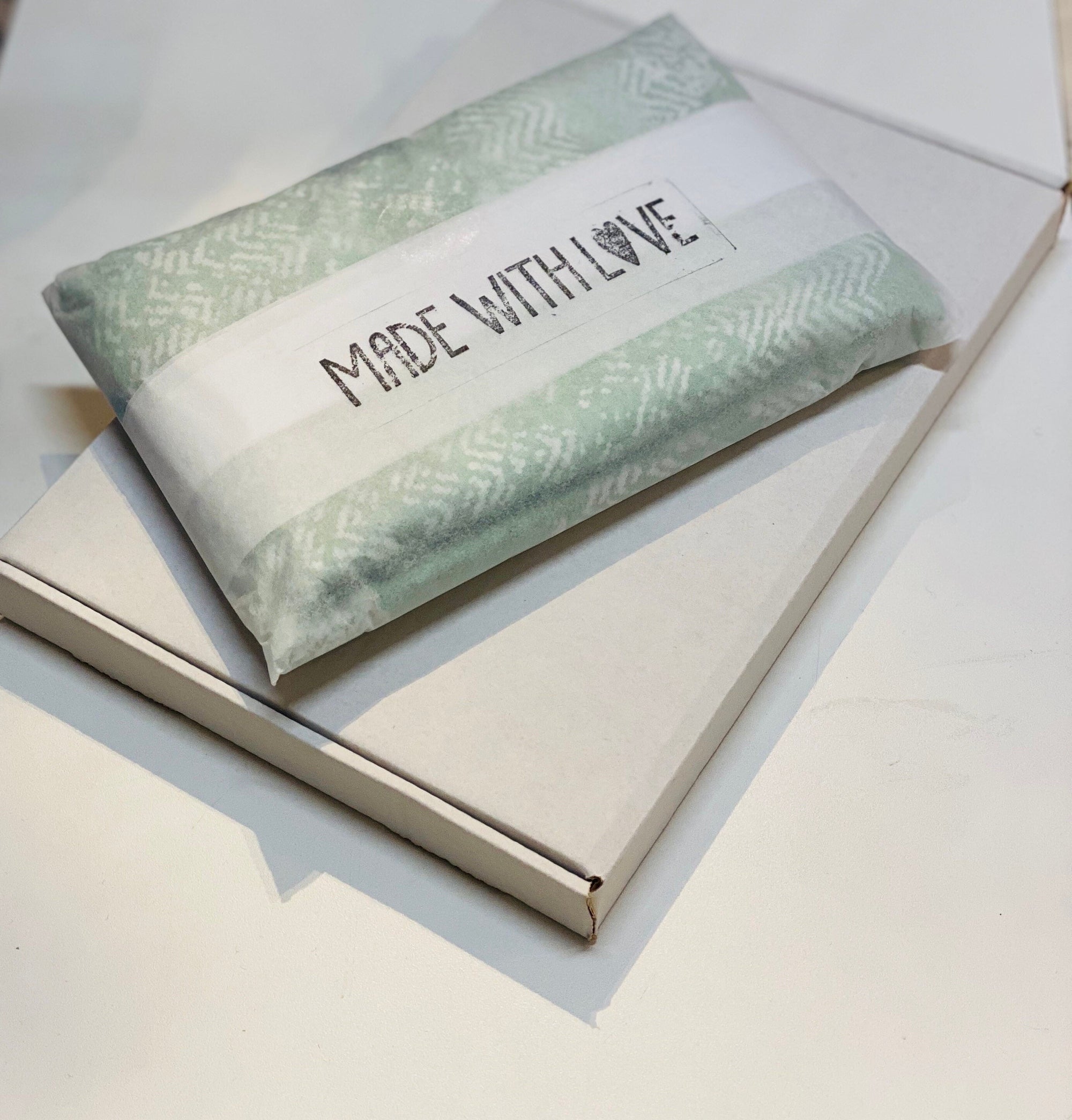 Blue Cotton Blend Scarf with Eco-Friendly Multicolour Houndstooth Pattern