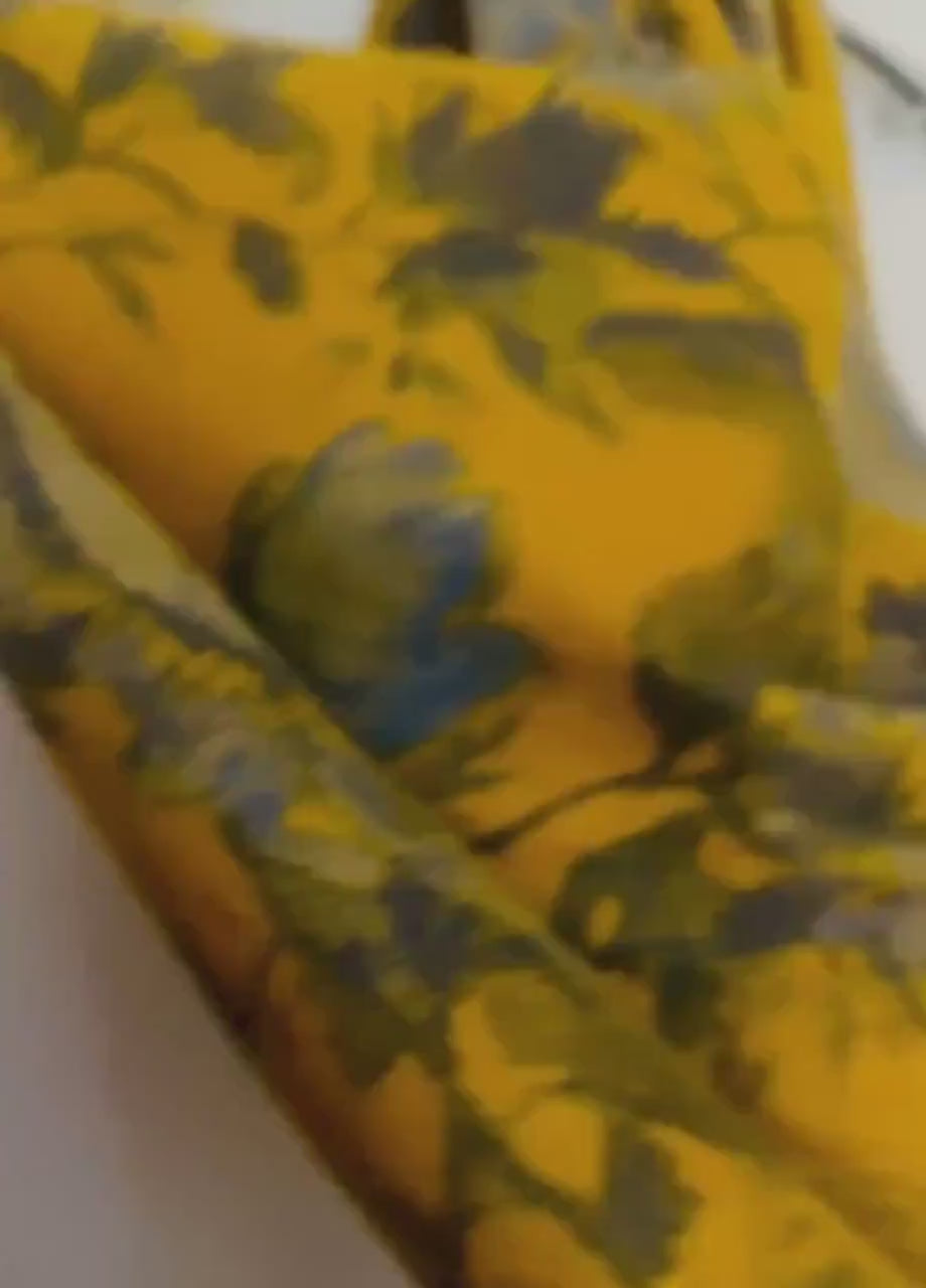Mustard Yellow Ultra Soft Winter Scarf,Double-Sided Peonys Floral Wrap,Bold Reversible Shawl,Warm Gift for Her