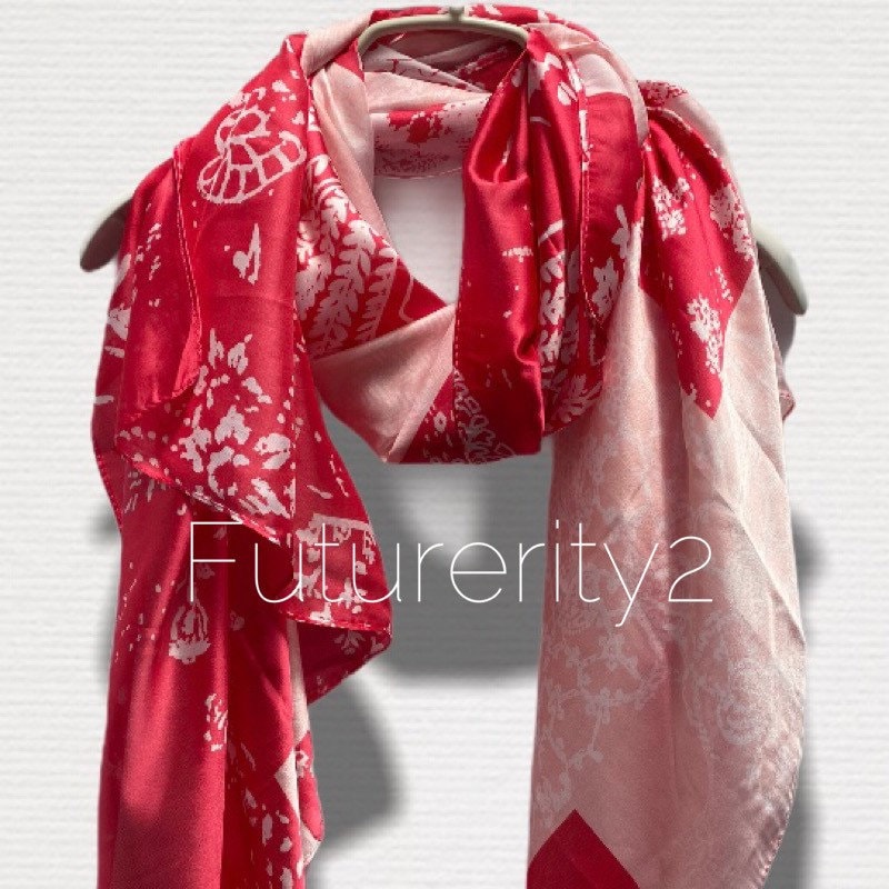 Japanese Kimono Florals Print Pink Silk Scarf/Spring Summer Autumn Scarf/Scarves Women/Gifts For Her Birthday/Gifts For Mom